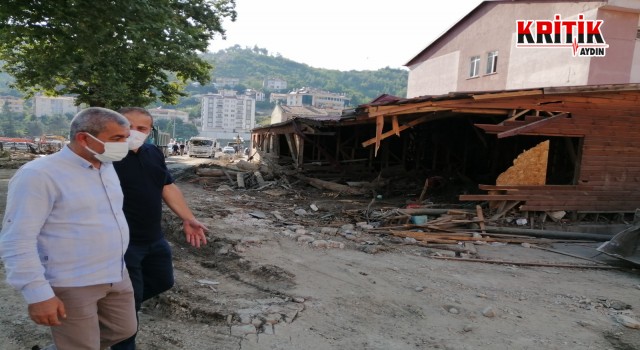 Başkan Kaplan afet bölgesinde