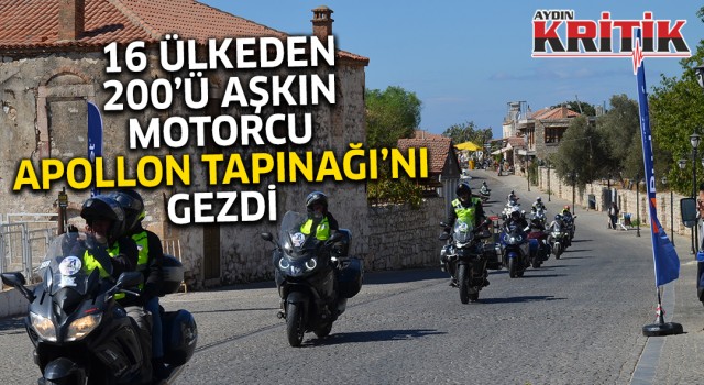 16 ülkeden 200’ü aşkın motorcu Apollon Tapınağı’nı ziyaret gezdi