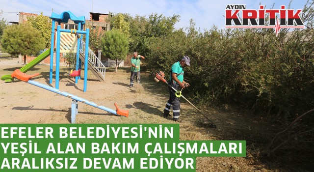 Efeler Belediyesi'nin yeşil alan bakım çalışmaları aralıksız devam ediyor