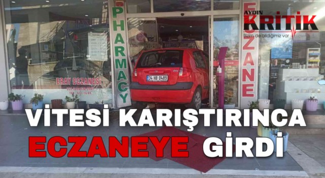 Vitesi karıştırınca, eczaneye girdi