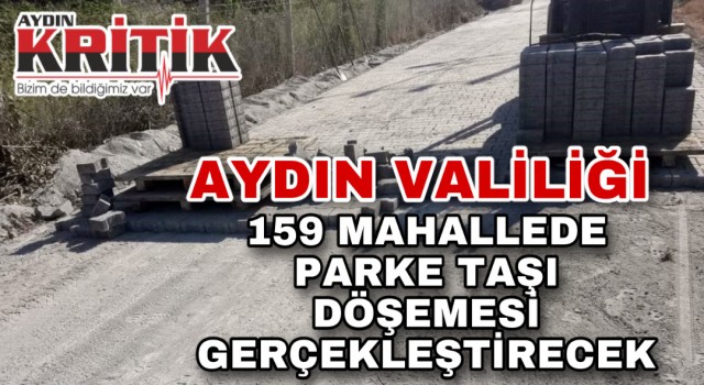 Aydın Valiliği, 159 mahallede parke taşı döşemesi gerçekleştirecek