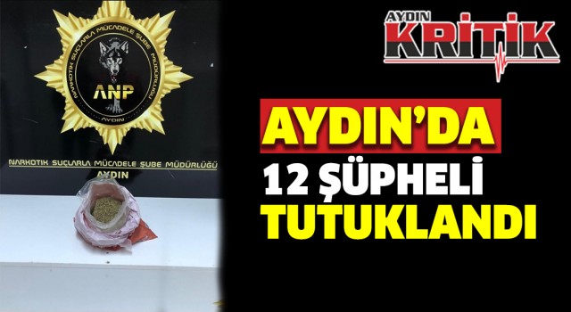 Aydın'da 12 şüpheli tutuklandı