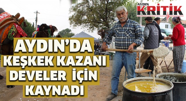 Aydın’da keşkek kazanı develer için kaynadı