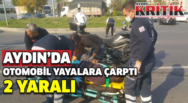 Aydın'da otomobil yayalara çarptı; 2 yaralı