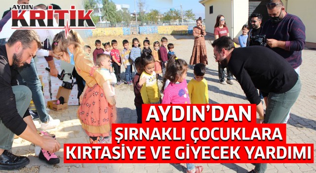 Aydın’dan, Şırnaklı çocuklara kırtasiye ve giyecek yardımı