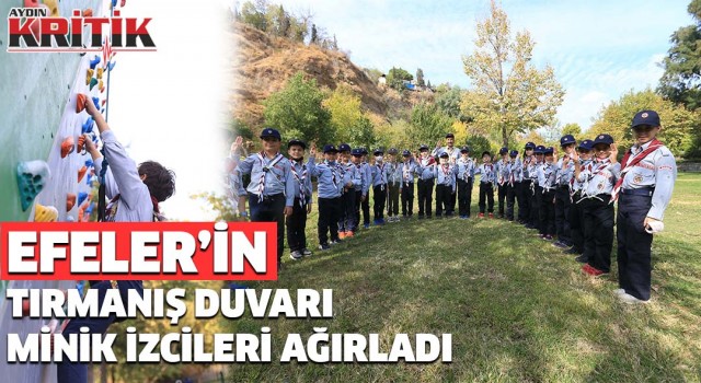 Efeler'in tırmanış duvarı minik izcileri ağırladı   