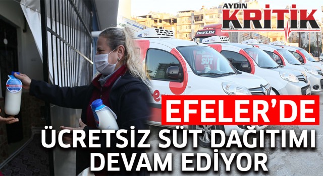 Efeler’de ücretsiz süt dağıtımı devam ediyor