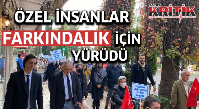 Özel insanlar farkındalık için yürüdü