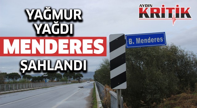 Yağmur yağdı Menderes şahlandı