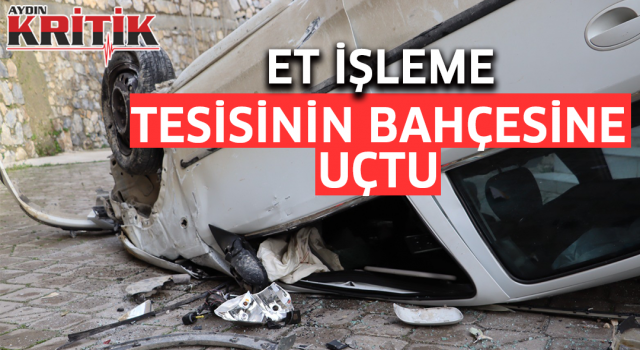 Et işleme tesisinin bahçesine uçtu