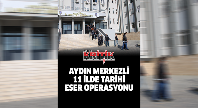 Aydın merkezli 11 ilde tarihi eser operasyonu