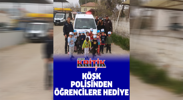 Köşk polisinden öğrencilere hediye