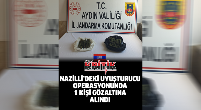 Nazilli'deki uyuşturucu operasyonunda 1 kişi gözaltına alındı