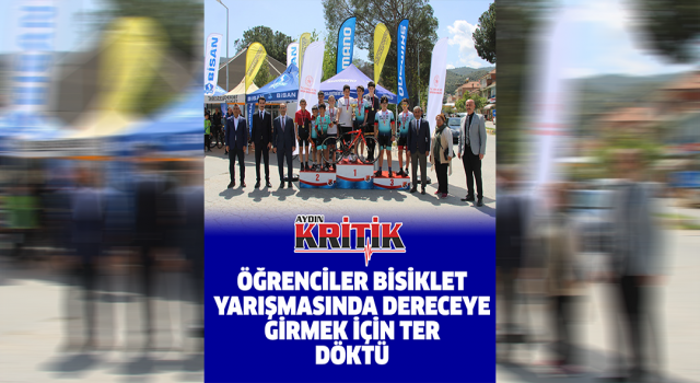 Öğrenciler bisiklet yarışmasında dereceye girmek için ter döktü