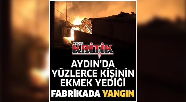 Aydın'da yüzlerce kişinin ekmek yediği fabrikada yangın