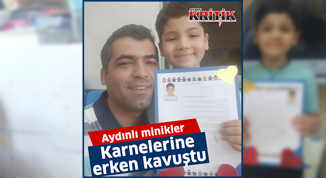 Aydınlı minikler karnelerine erken kavuştu