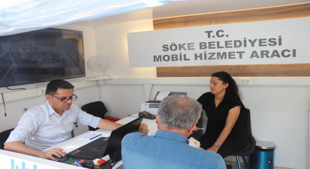 Söke Belediyesi Mobil Hizmet Aracı Yoğunluk Yaşatmadı