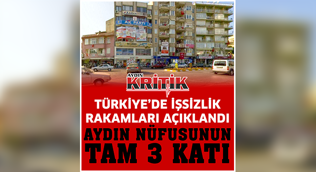 Türkiye'de işsizlik rakamları açıklandı. Aydın nüfusunun tam 3 katı