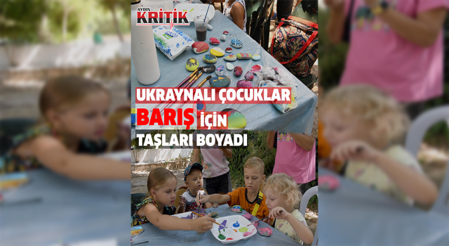 Ukraynalı çocuklar barış için taşları boyadı