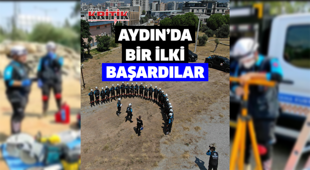 Beşir Arama Kurtarma ekibi Aydın’da bir ilki başardı