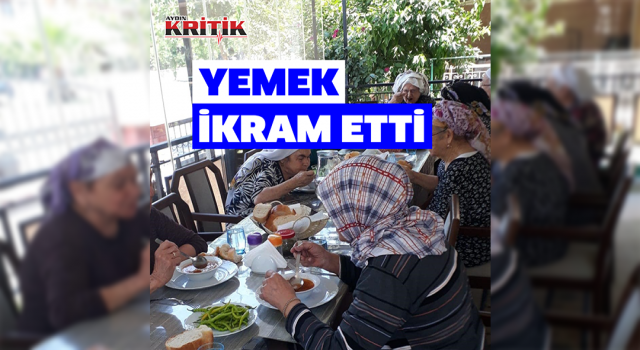 Hacdan sonra yaşlılara yemek ikram etti