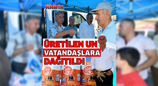 Söke Belediyesi, ürettiği unu vatandaşlara dağıtıyor