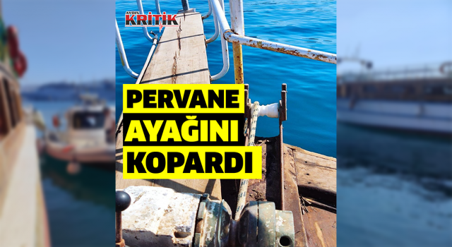 Teknenin pervanesi ayağını kopardı