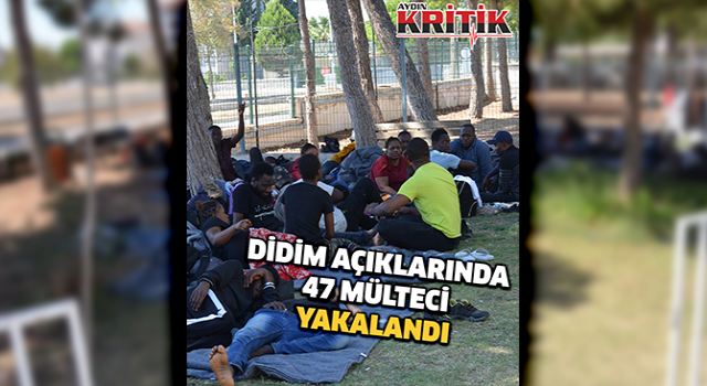 Didim açıklarında 47 mülteci yakalandı