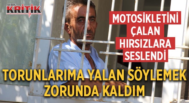 Motosikletini çalan hırsızlara seslendi