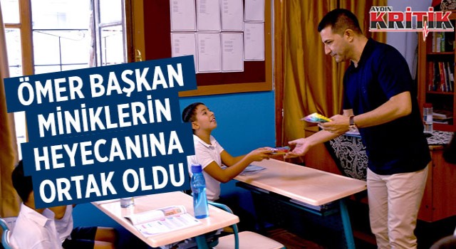 Ömer başkan miniklerin heyecanına ortak oldu