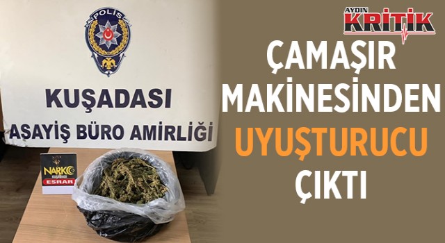 Çamaşır makinesinden uyuşturucu çıktı