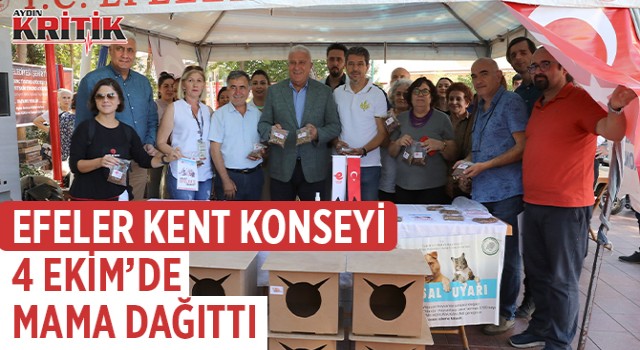 Efeler Kent Konseyi 4 Ekim'de mama dağıttı