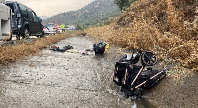 Aydın’da sağanak yağış kaza getirdi