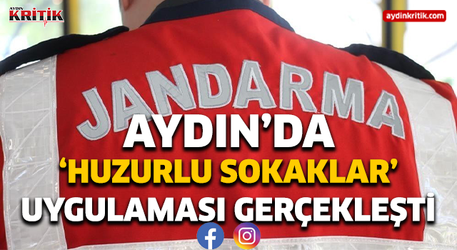 Aydın'da 'Huzurlu Sokaklar' uygulaması gerçekleşti