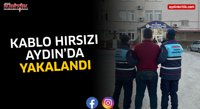 Kablo hırsızı Aydın'da yakalandı