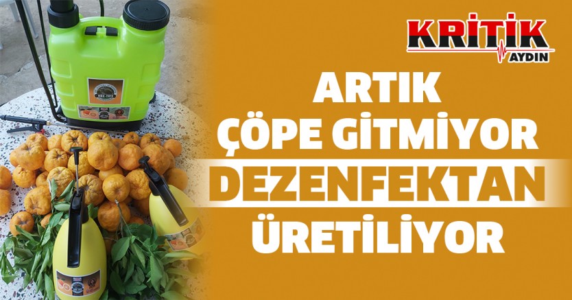 Artık çöpe gitmiyor Dezenfektan üretiliyor