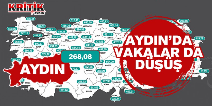 Aydın'da vakalar da düşüş