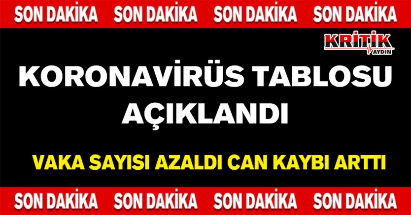 Koronavirüs tablosu açıklandı