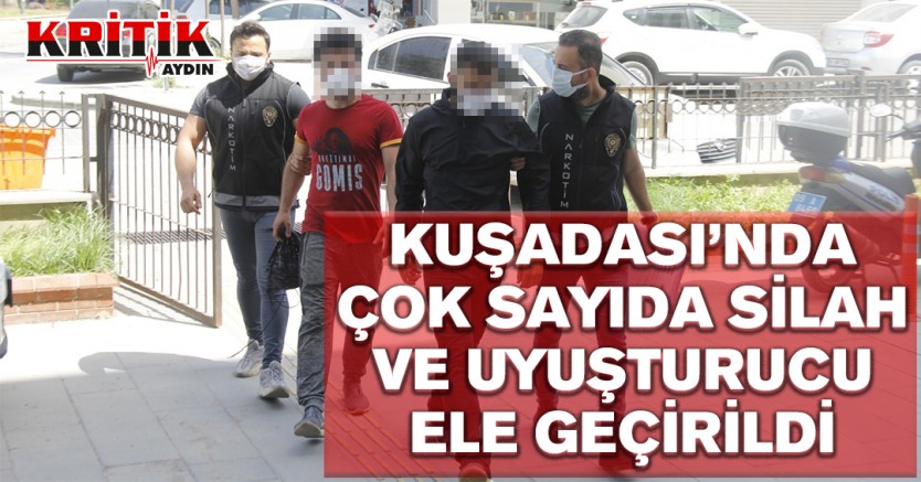 KUŞADASI'NDA ÇOK SAYIDA SİLAH VE UYUŞTURUCU ELE GEÇİRİLDİ