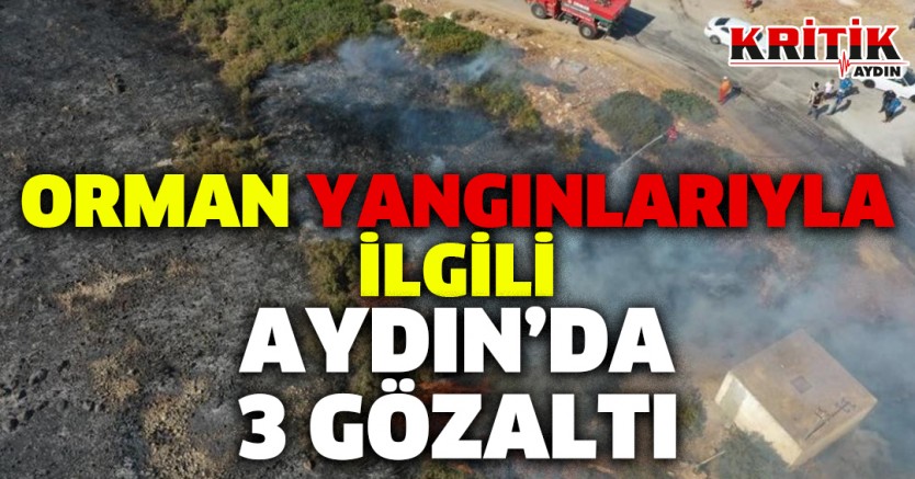 Orman yangınlarıyla ilgili Aydın'da 3 gözaltı!