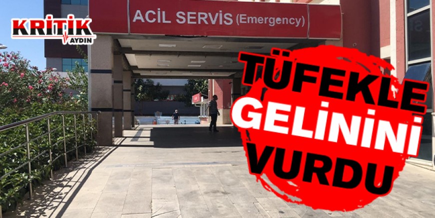 Tüfekle gelinini vurdu