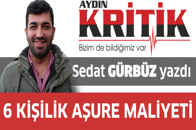 6 kişilik aşure maliyeti