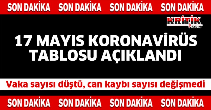 17 Mayıs Koronavirüs Tablosu Açıklandı