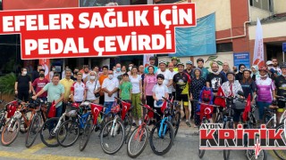 Efeler sağlık için pedal çevirdi