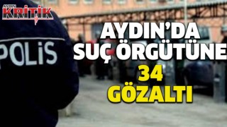 Aydın'da suç örgütüne operasyon 34 gözaltı