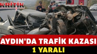 Aydın'da trafik kazası 1 yaralı