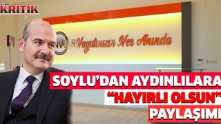 İçişleri Bakanı Soylu'dan Aydınlılara 'hayırlı olsun' paylaşımı   