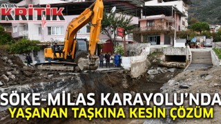 Söke-Milas Karayolu’nda yaşanan taşkına kesin çözüm