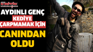 Aydınlı genç kediye çarpmamak için canından oldu