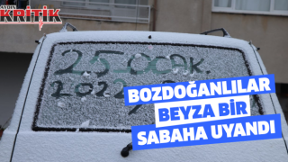 Bozdoğanlılar beyaz bir sabaha uyandı